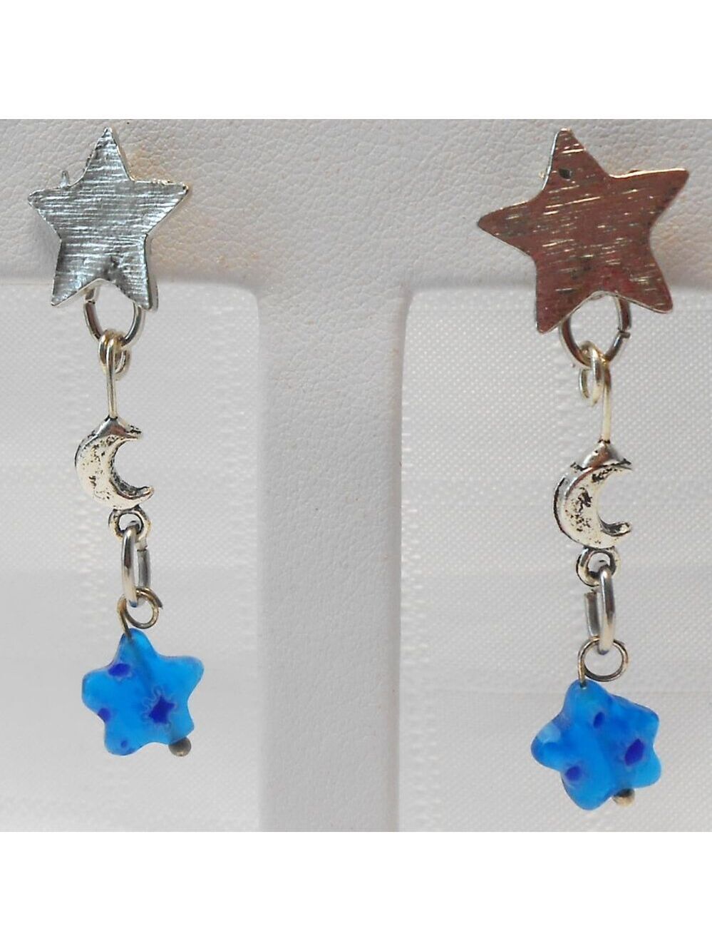 No 389 Handmade earrings with blowtorch glass beads